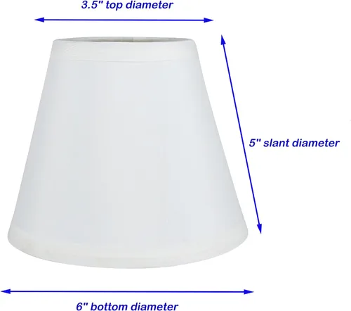 Miniatura 4 de Cortinas de lámpara de araña, 3.5 x 6 x 5 pulgadas, clip (juego de 2, blanco roto)