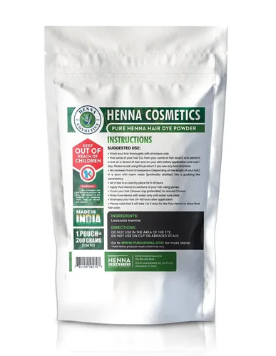 Miniatura 2 de Tinte de color de cabello de henna natural, polvo de henna 100% puro para el crecimiento del cabello orgánico (200g/7.05 onzas, Marrón Rojo)