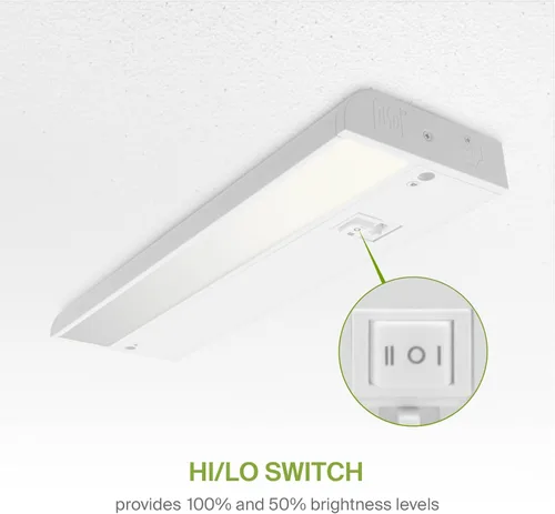 Miniatura 4 de ASD Iluminación LED para debajo del gabinete con enchufe o cableado de 9 pulgadas, luces regulables debajo del gabinete con interruptor 22.86 cm