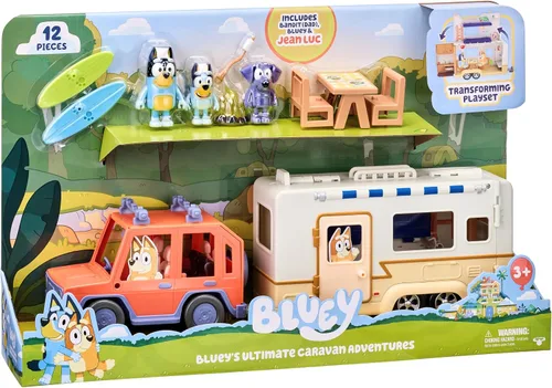 Miniatura 2 de Bluey - Ultimate Caravan Adventures - Juego de caravana y tres figuras de 2.5-3 pulgadas y vehículo familiar de tracción en las cuatro ruedas con 2