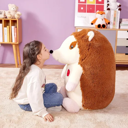 Miniatura 2 de IKASA Juguete de peluche de erizo gigante, grande de 23 pulgadas, lindos juguetes suaves jumbo, enorme tamaño grande, esponjoso, de gran