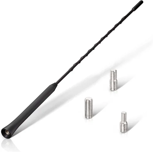 Eightwood Reemplazo de Antena de Coche de 16 pulgadas (Solo para Montaje en Techo), Antena Universal AM FM para Montaje en Techo de Radio de Coche