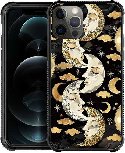 Miniatura 18 de ZHEGAILIAN Funda compatible con iPhone 12/12 Pro, funda de invasión de vaca alienígena OVNI, parte trasera de vidrio templado + funda protectora