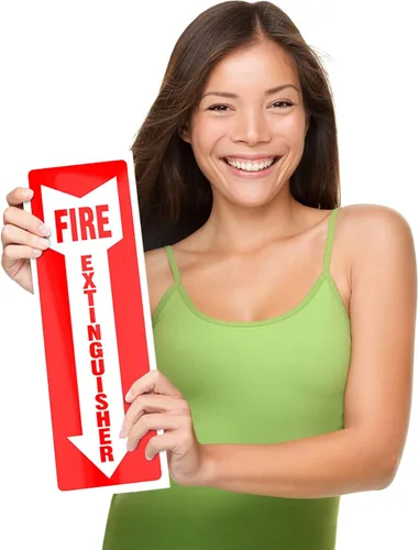 Miniatura 6 de ASSURED SIGNS Letreros de extintor de incendios – Paquete de 12 – 4 x 12 pulgadas – Adhesivos de vinilo resistente a la intemperie para extintor