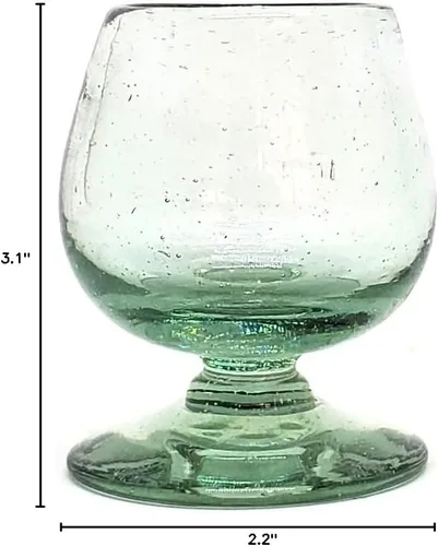 Miniatura 5 de Vasos transparentes de tequila de 2.5 onzas (juego de 6), vidrio reciclado, sin plomo, sin toxinas (sorbo de 2.5 onzas)
