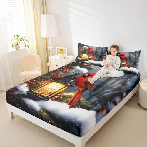 Miniatura 41 de Erosebridal Divertida sábana bajera ajustable de Halloween para niños, lindo juego de ropa de cama de calabaza fantasma, decoración de Halloween