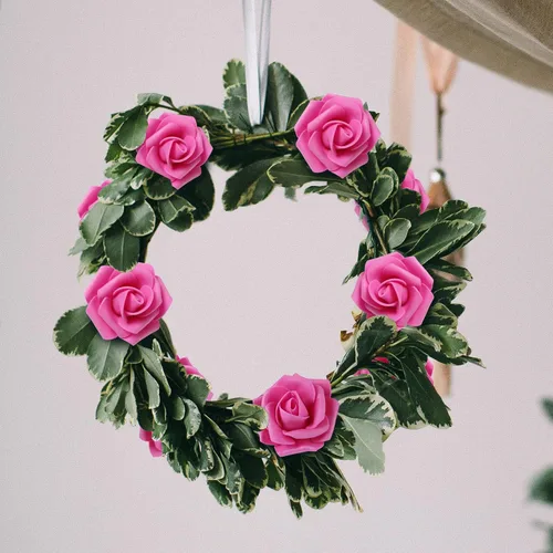 Miniatura 6 de Rosas artificiales, 200 piezas de cabezas de flores de rosas artificiales para manualidades, rosas de espuma de 1.97 pulgadas, cabezas de rosas Rosa