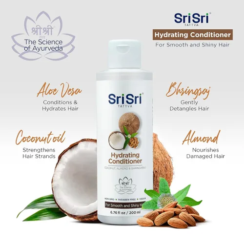 Miniatura 4 de SRI SRI TATTVA Acondicionador hidratante para cabello liso y brillante – Acondicionador ayurvédico para el cabello con Bhringraj y Aloe Vera