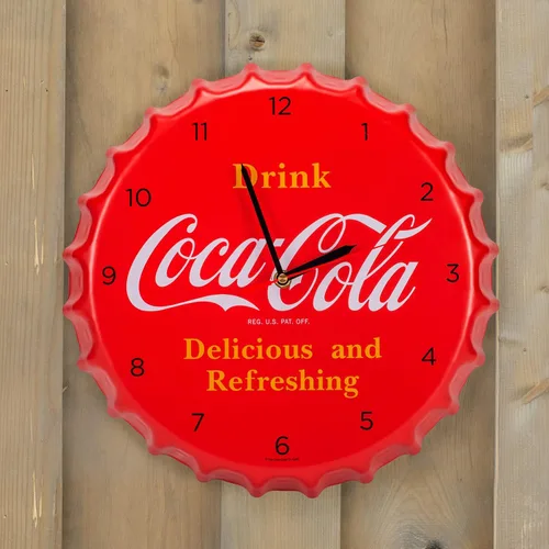 Miniatura 6 de Reloj de pared con tapa de botella de Coca Cola de 15 pulgadas