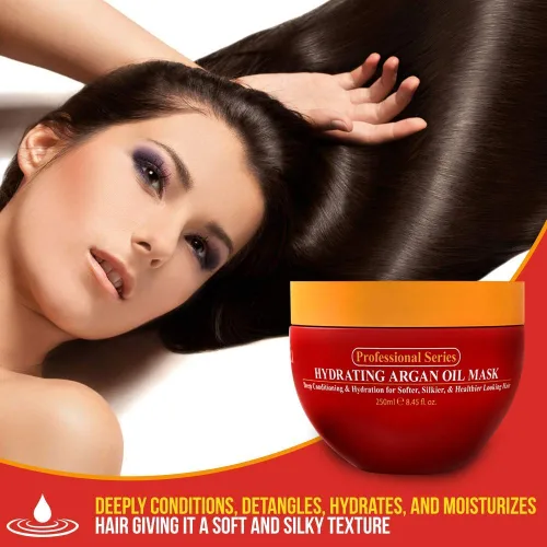 Miniatura 2 de Arvazallia Mascarilla hidratante para el cabello con aceite de argán y tratamiento en aerosol antiencrespamiento antihumedad – Acondicionamiento