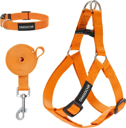 Miniatura 13 de Arnés para perro sin tirones, arnés ajustable, correa y collar para perros pequeños, medianos y grandes, arnés suave a prueba de escapes