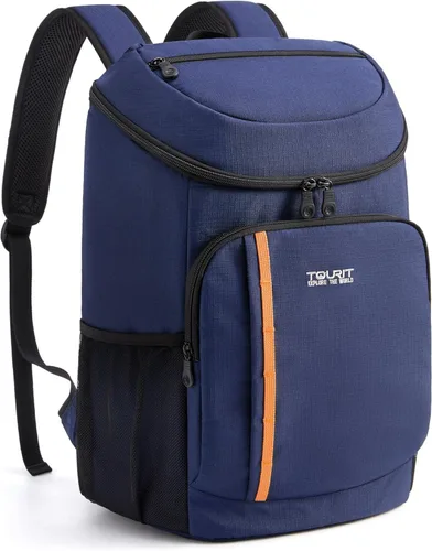TOURIT - Mochila de hielera térmica ligera a prueba de fugas para 30 latas, para hombres y mujeres 01-azul