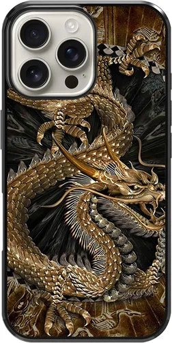 Miniatura 130 de Funda para iPhone Air - Funda de teléfono con patrón de dragón dorado chino - Funda de TPU con protección de absorción de impactos