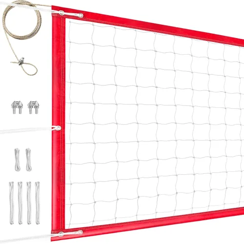 Miniatura 9 de Red profesional de voleibol para exteriores de servicio pesado, mejorada para todo clima, cable de acero inoxidable extendido, bordes extra gruesos