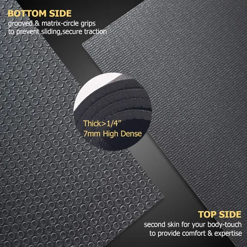 Miniatura 4 de GXMMAT Extra Large Exercise Mat 16'x6'/12'x6'/10'x6'/8'x6'(7mm), Extra Wide Workout Mats for Home Gym Flooring, Non-Slip Thick Durable Cardio Mat
