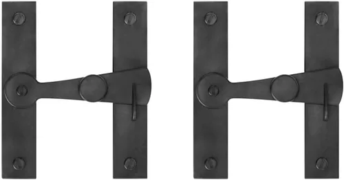 Miniatura 22 de Renovators Supply Manufacturing Acabado negro de la capa del polvo del pestillo de la puerta del pulgar de Norfolk del hierro forjado