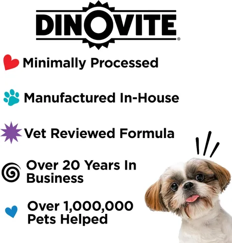 Miniatura 8 de Dinovite Probióticos para perros, polvo probiótico para alimentos para perros medianos (18-45 libras), salud digestiva diaria y apoyo de la piel