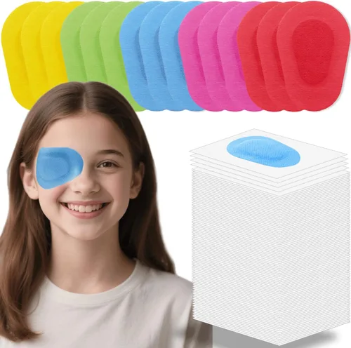 Miniatura 15 de 100 parches adhesivos para los ojos para niños, parche médico desechable transpirable para ambliopía ojo perezoso, vendajes adhesivos sin látex