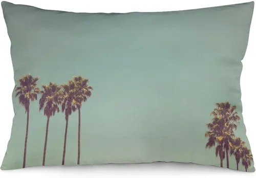 Miniatura 20 de Protector de almohada de playa con palmeras tropicales de 16 x 14 pulgadas, palmeras de playa, paisaje marino costero, decorativo, rectangular