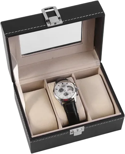 Miniatura 6 de plplaaoo Watch Case, Watch Box, Watch Storage Box, Watch Storage Case, Leather Watch Box, 1Pc High Grade 3 Slots PU Leather Box Case For Watch