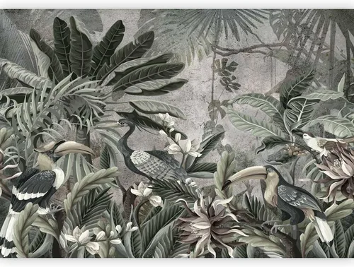 Miniatura 23 de artgeist - Mural retro, 118 x 83 pulgadas, papel tapiz no tejido XXL, decoración de vellón, imagen de impresión fotográfica, flores, animales y #05