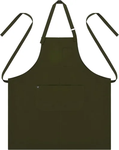 Miniatura 12 de a mont Delantales de chef para mujeres y hombres (protector seco estándar AA2095 y AA2095X) - Delantal con correa para el cuello con bolsillos de 33