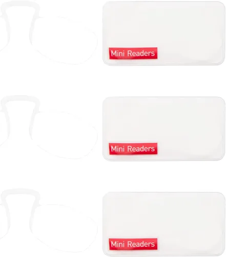 Miniatura 5 de DXYXYO Gafas de lectura delgadas sin brazos para hombres y mujeres, mini lectores de nariz ligeros sin patas con clip, paquete de 3