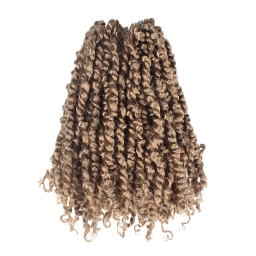 Miniatura 47 de BOHOBABE Cabello de Ganchillo Pre-retorcido Passion Twist de 14 Pulgadas Cabello Corto Ombré Gris Pre-enrollado de Ganchillo Passion Twist para Gris