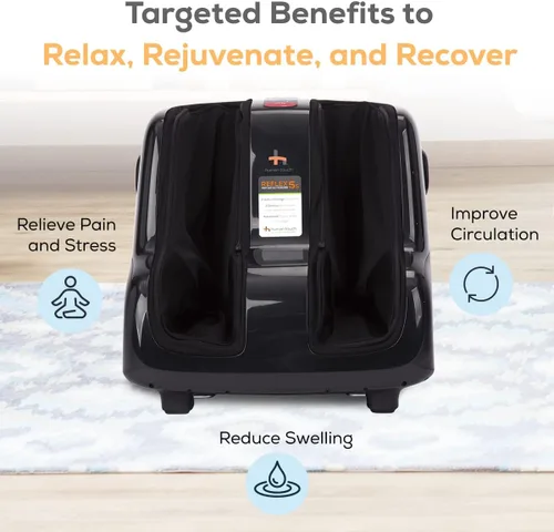 Miniatura 3 de Human Touch Reflex5s Masajeador de pie y pantorrilla para alivio del estrés y fascitis plantar + Relajación + Amasado y compresión para apoyo a