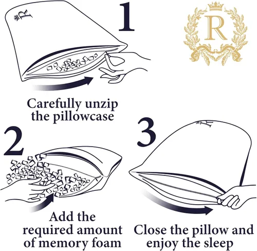 Miniatura 4 de Royal Therapy Almohada de espuma viscoelástica triturada extra triturada (espuma extra para almohada Queen)