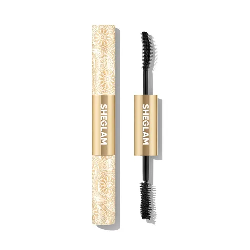 SHEGLAM Máscara de pestañas todo en uno de 24k con volumen multiefecto de larga duración