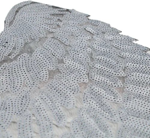 Miniatura 2 de 1 par de parches de lentejuelas de alas de ángel doradas y plateadas para ropa, parche bordado para planchar, apliques de accesorios de Navidad