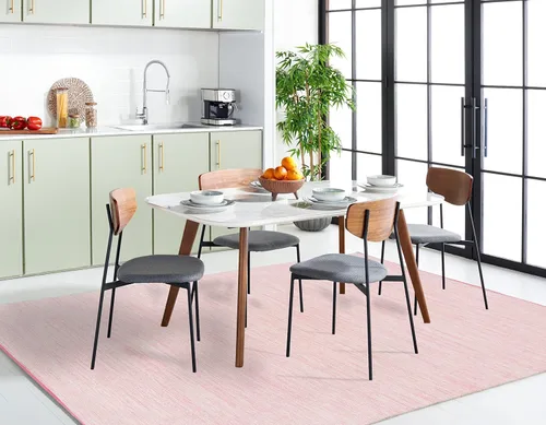 Miniatura 3 de SAFAVIEH Montauk Collection - Alfombra de área de 6 x 9 pies, rosa y fucsia, hecha a mano, de algodón plano, ideal para zonas de alto tráfico