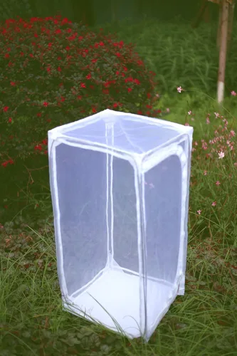 Miniatura 5 de Hábitat de mariposa monarca resistente de 30 pulgadas, jaula plegable para exteriores, terrario con protección de cremallera