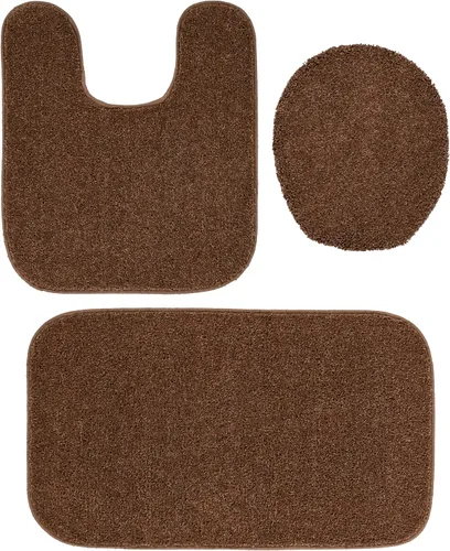 Miniatura 80 de Garland Rug Gramercy - Alfombra de baño rectangular lavable de polipropileno de felpa de 20 x 34 pulgadas, color azul lavabo, suave, absorbente