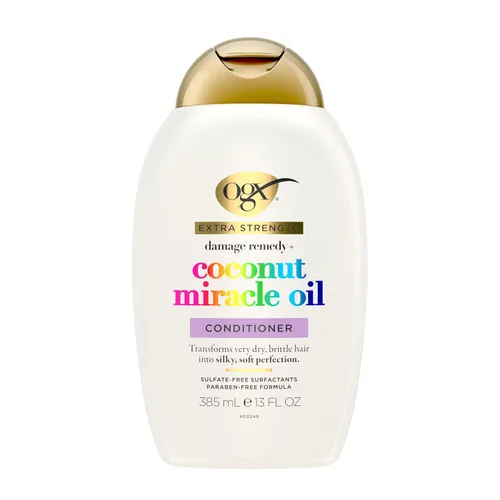 Miniatura 3 de OGX Remedio para los daños extra fuerte + Acondicionador de aceite milagroso de coco, 13 onzas