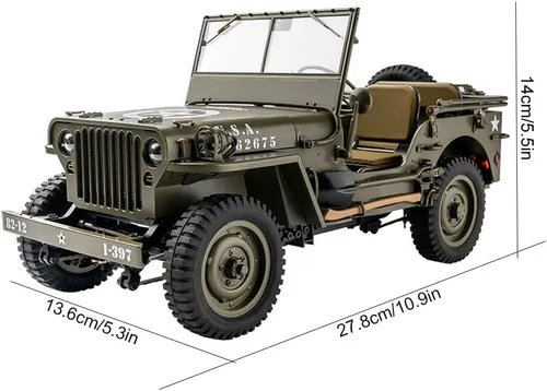 Miniatura 7 de 1/12 RC Crawler 4WD RC Truck RTR con luces LED Transmisor de 2.4 GHz Grado Hobby Grade Todo Terreno Convertible Off-Road Vehículo Control Remoto