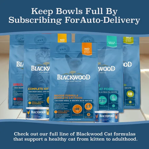 Miniatura 8 de Blackwood Comida para gatos para mascotas fabricada en Estados Unidos [comida seca súper premium para gatos adultos, interiores y mayores], receta