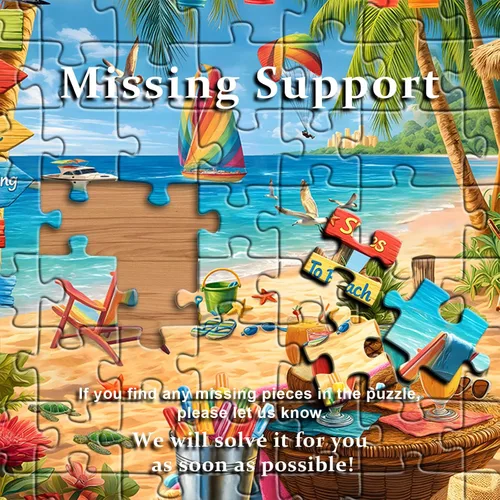 Miniatura 7 de Beach Puzzle for Adults 1000 Pieces, Summer Puzzle Ocean Cozy Holiday, Tropical Seaside Flower Plant Jigsaw Puzzle
