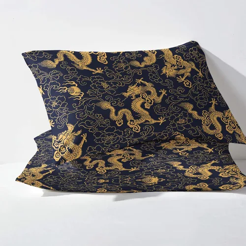 Miniatura 3 de Dragon Sheets - Juego de sábanas y fundas de almohada de tamaño individual, tamaño individual, sábanas y fundas de almohada estampadas, 3 piezas