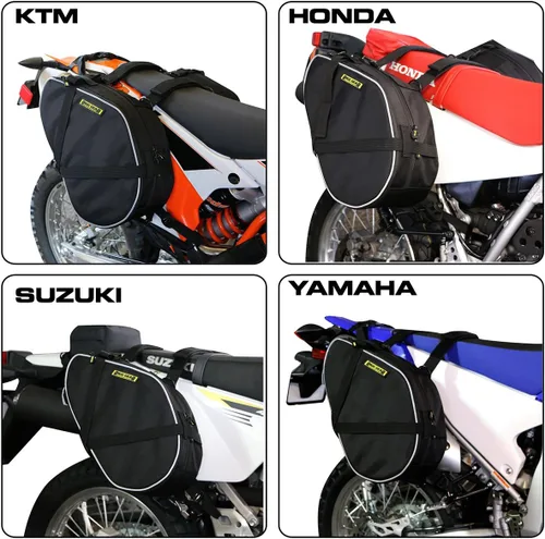 Miniatura 2 de Nelson-Rigg Alforjas deportivas dobles negras para enduro, se adapta a la mayoría de modelos Dual Sport/Enduro KTM Honda, Yamaha y Suzuki