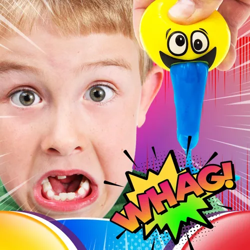 Miniatura 3 de JA-RU Barf Ooze Ball (paquete de 4) bolas de slime – Bola de estrés blanda con slime en el interior, juguete para apretar, divertidos regalos