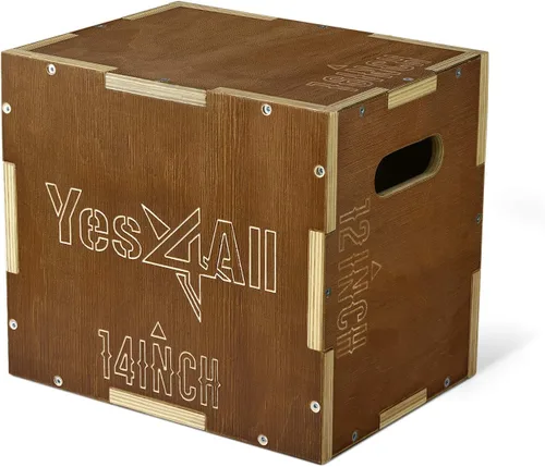 Miniatura 10 de Yes4All Plyo Box, 3-in-1 Wooden Box Jump for Home Gym, Lunges, Squats, Dips