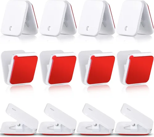 Miniatura 9 de Clips de pared autoadhesivos para cortina de ducha, clips de fotos para colgar banderas de papel, resorte de doble cara para profesores, póster