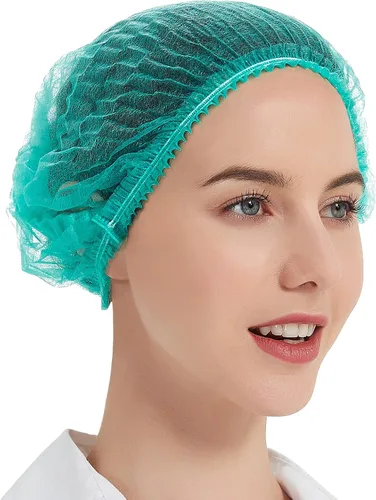 Miniatura 18 de ProtectX Paquete de 100 redes desechables negras para el cabello, cubierta elástica para la cabeza, gorras Bouffant, cubierta de cabeza