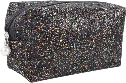 Miniatura 2 de RIAH FASHION Bolsa organizadora de embrague, bolsa organizadora de viaje, cosméticos, artículos de tocador, joyería, lindo bolso de lentejuelas