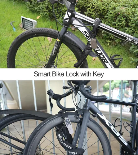 Miniatura 6 de Cerradura de cadena con llave eLinkSmart impermeable para bicicleta, 39.4 in, cerradura de cadena para bicicleta, scooter, motocicleta, puerta
