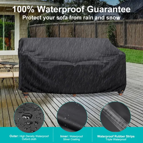 Miniatura 5 de Funda para Sofá de Patio Impermeable - Funda para Sofá de Exterior de 2 Plazas de Servicio Pesado, Fundas para Muebles de Patio con Ventilación