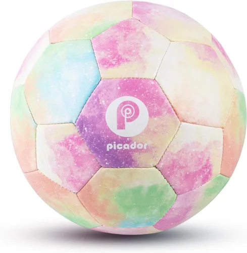 Picador Size 4 Soccer Ball, Kids Soccer Balls for Girls Boys Youth Children Training Backyard School Indoor Outdoor Ball with Pump Gift