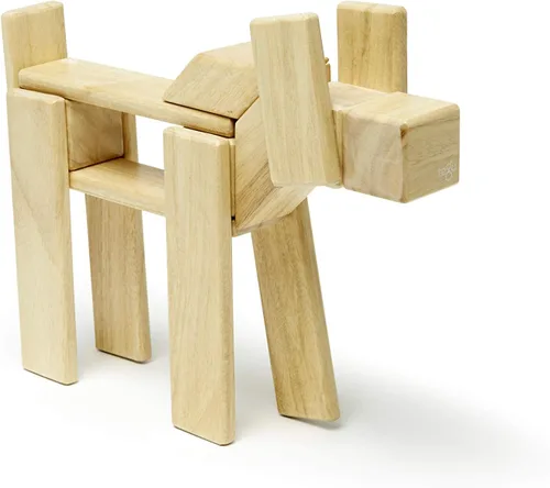 Miniatura 11 de Conjunto de 24 bloques magnéticos de madera de Tegu, Natural